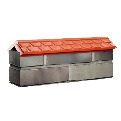 Парапет Elbrus Красный на 0.5 кирпича 130мм фото 1