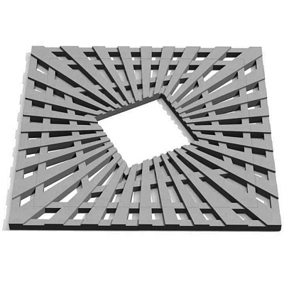 Приствольная решетка ПП ZKING ATMOSPHERE 1200х1200мм Серая