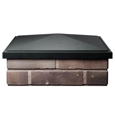 Колпак БонаМоно Черный на столб 2х2 кирпича фото 1