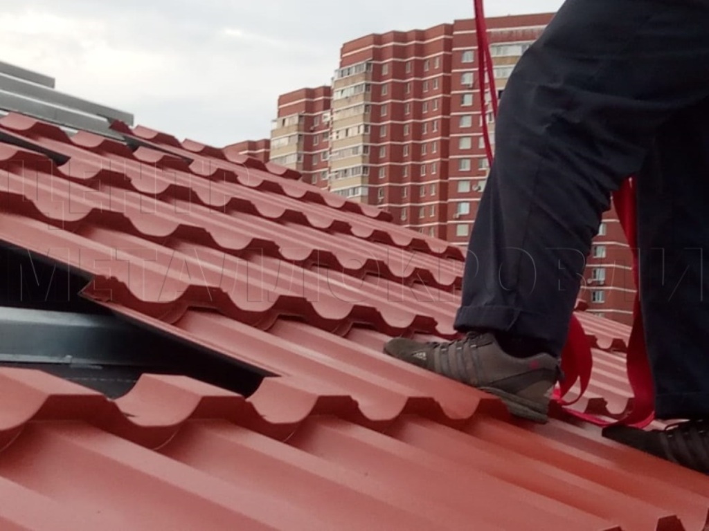 Металлочерепица Геркулес 8004 терракотовый Стальной Бархат от Центра Металлокровли в Челябинске