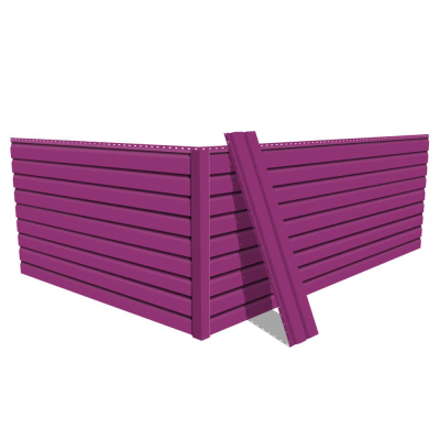 Фото сайдинга металлического (металлосайдинга) Корабельная доска RAL4006 Пурпурный для фасада дома